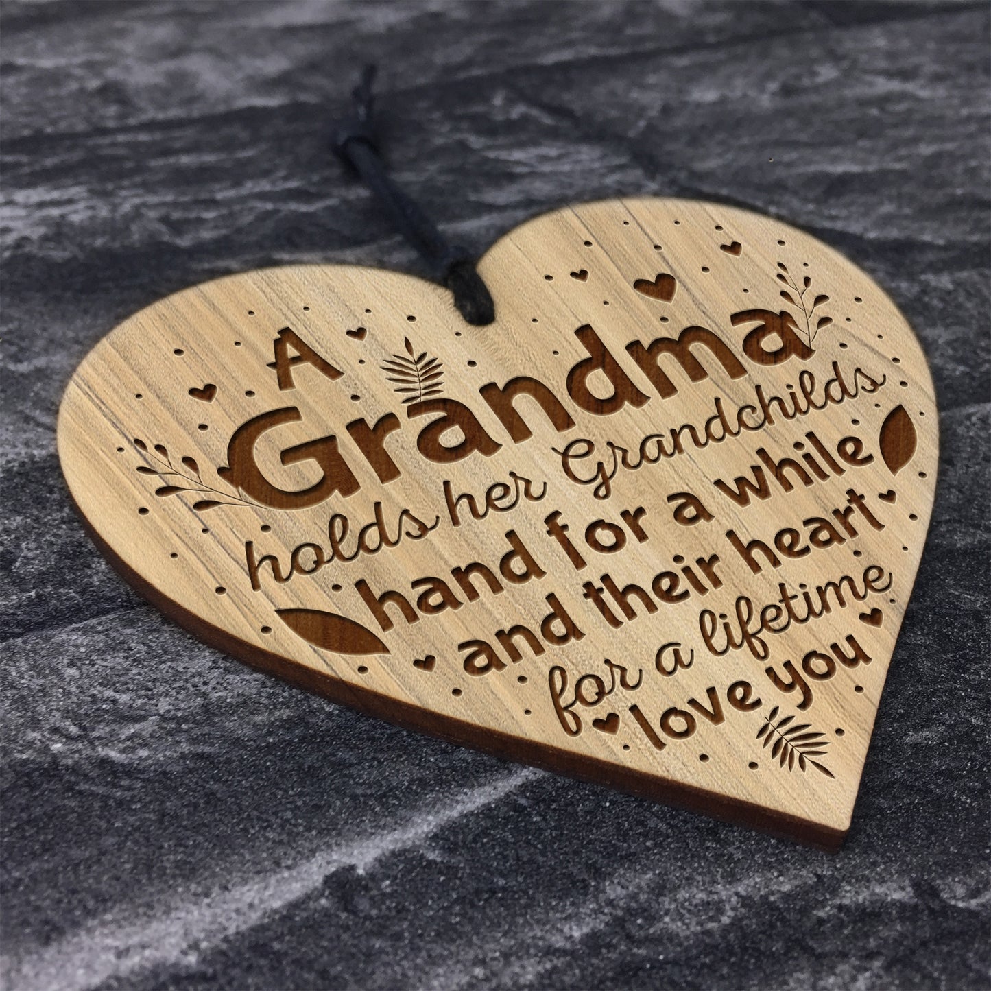 Grandma Gifts Engraved Heart Birthday Christmas Gift For Grandma