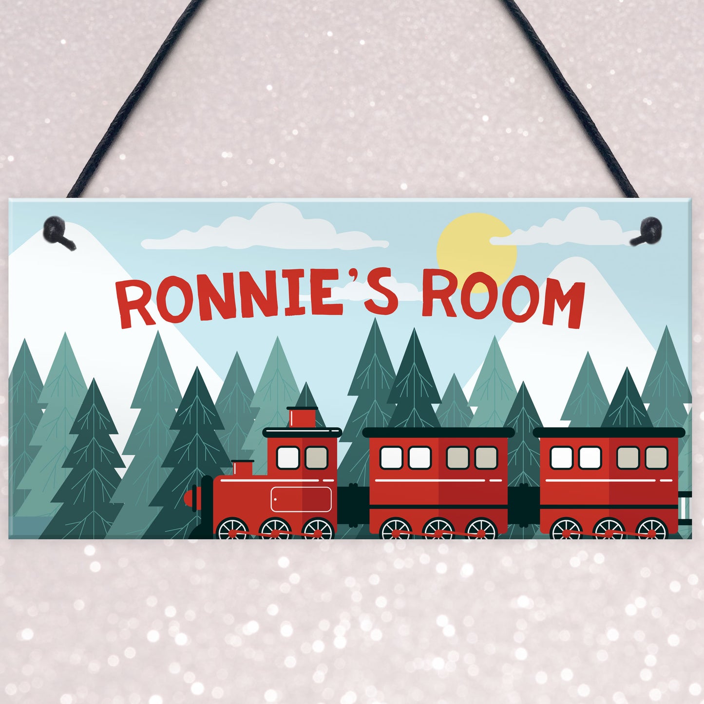 PERSONALISED Bedroom Sign For Boy Train Lover Nursery Sign