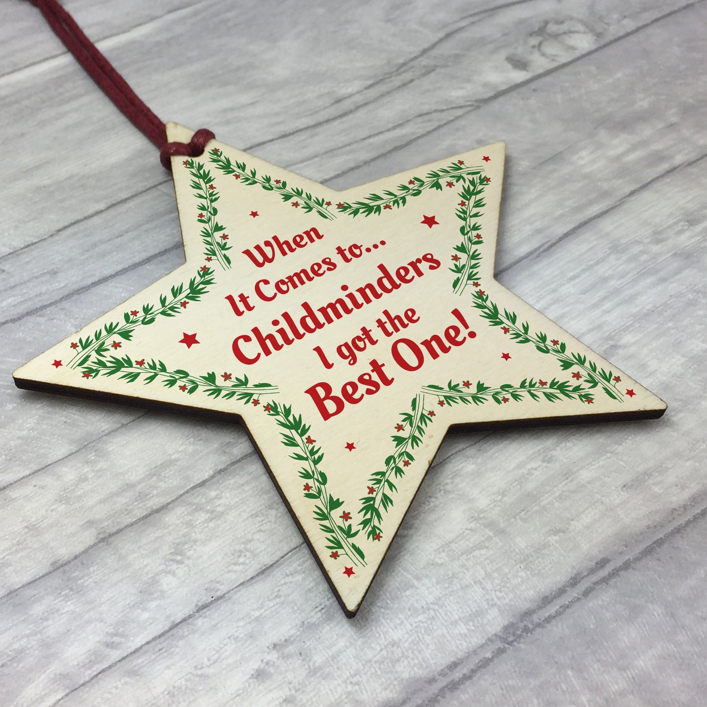 Special Gift For Childminder Thank You Gift Wooden Star Gift