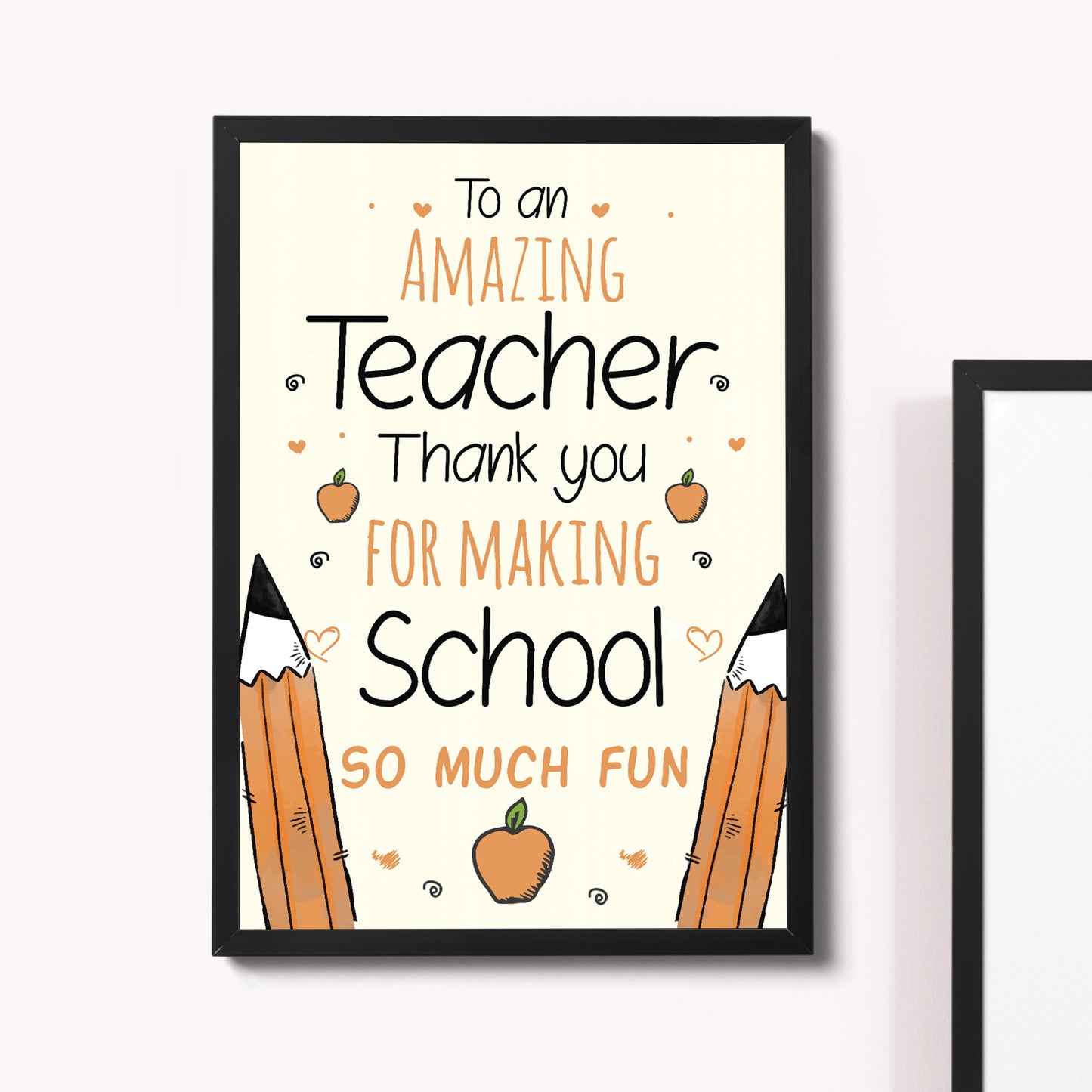 FRAMED Teacher Print ThankYou Gift For Teaching Assistant