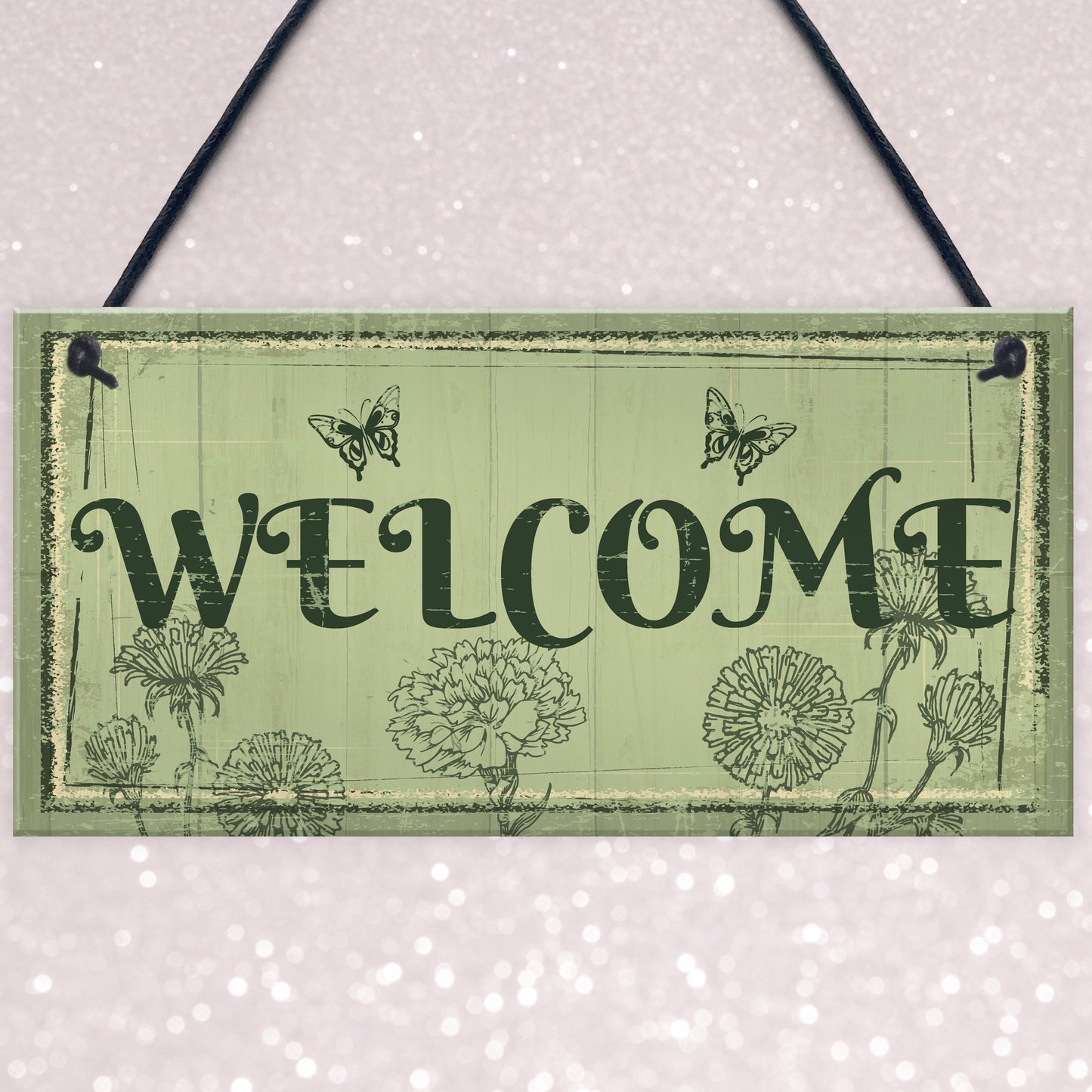 Welcome Sign Front Door Shed Garden SummerHouse Plaque Gift