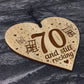 70th Birthday Gifts Engraved Heart 70th Birthday Decorations
