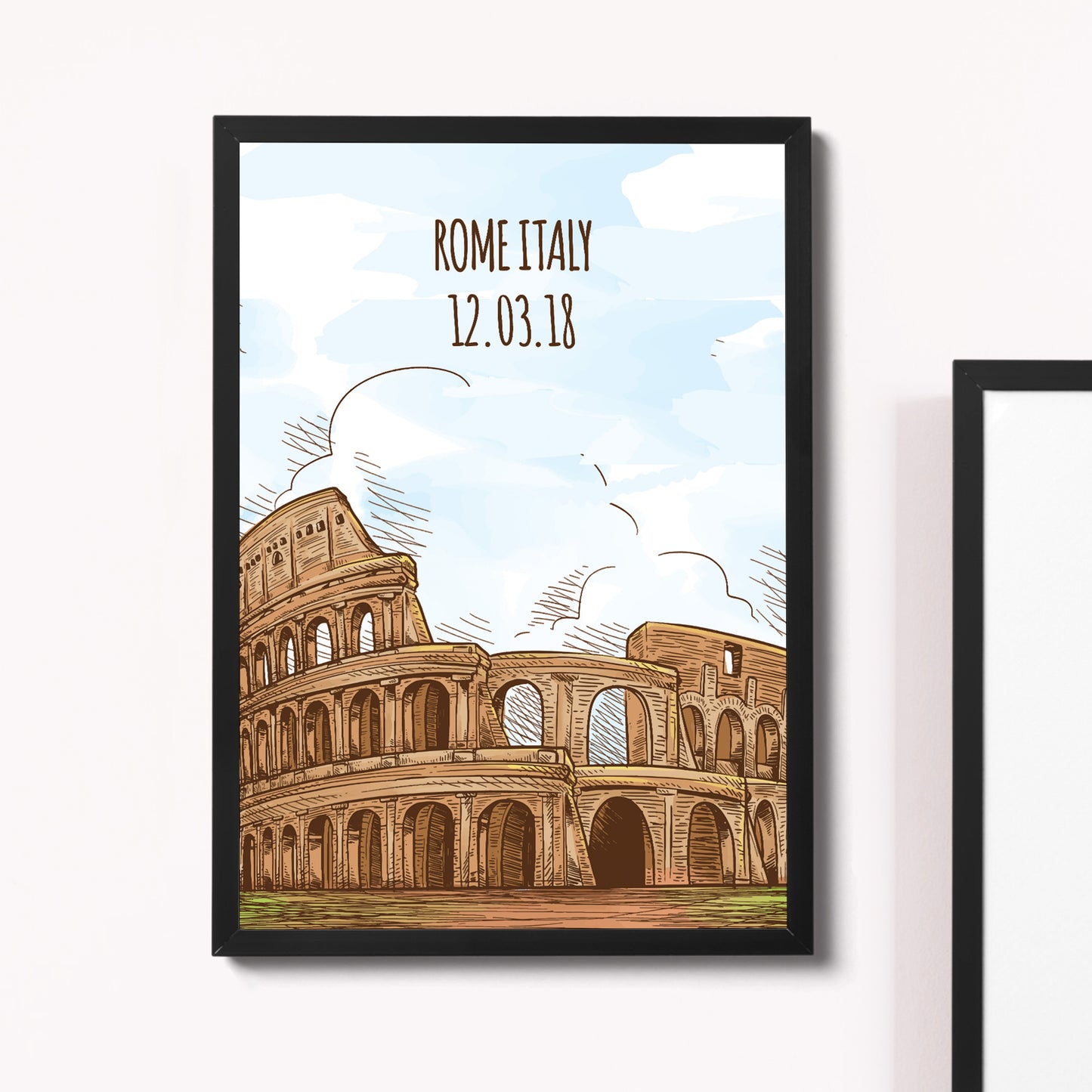 Rome Colosseum A4 Framed Print Travel Holiday Gift Personalised