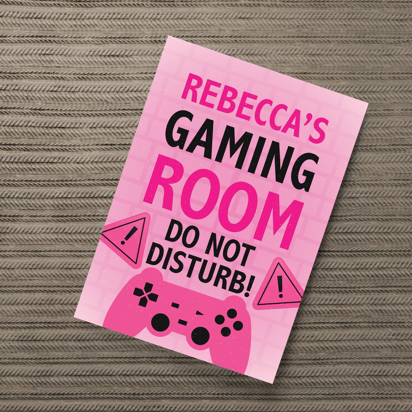 PINK Gaming Room Sign PERSONALISED Girls Bedroom Sign Gift