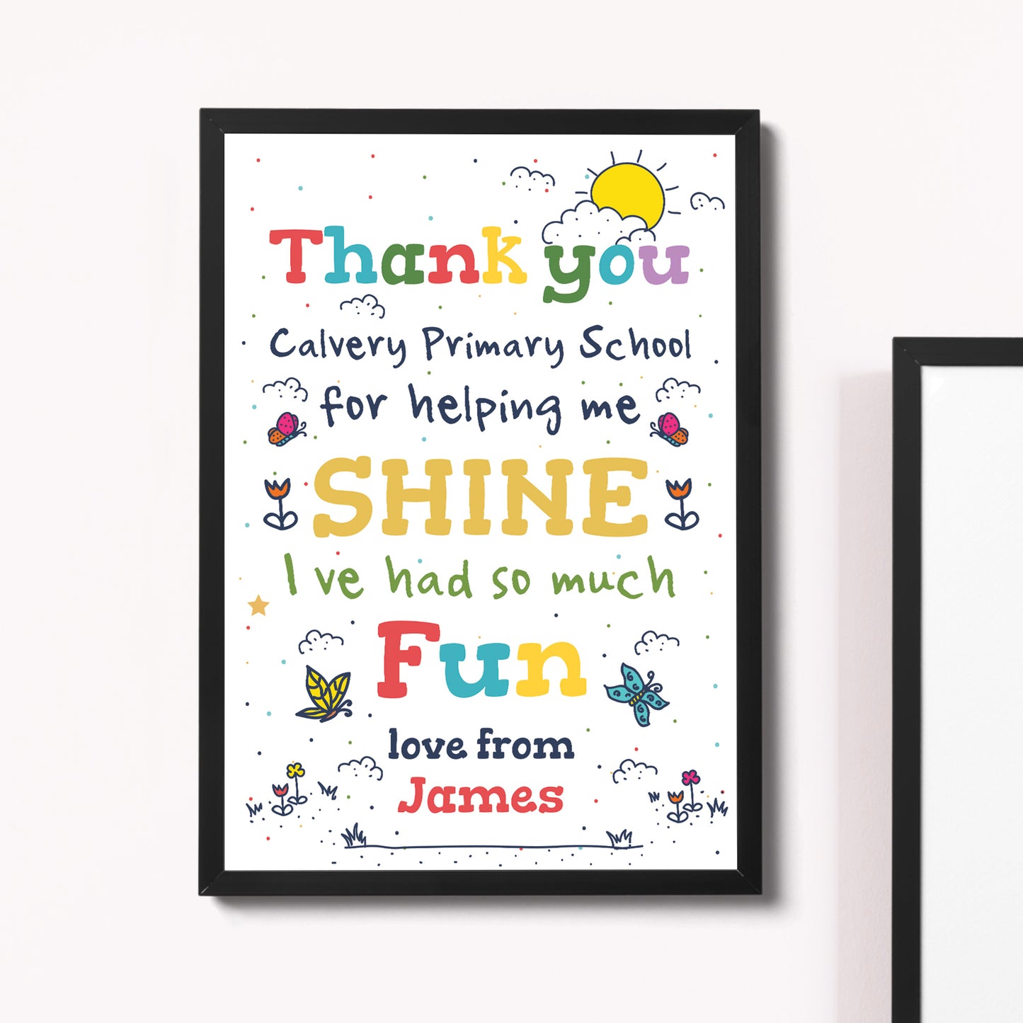 Personalised Leaving School Print Thank You Gift For Nursery