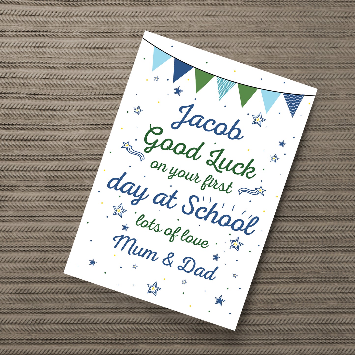 Personalised Nursery Gift Print Good Luck Gift School Nursery