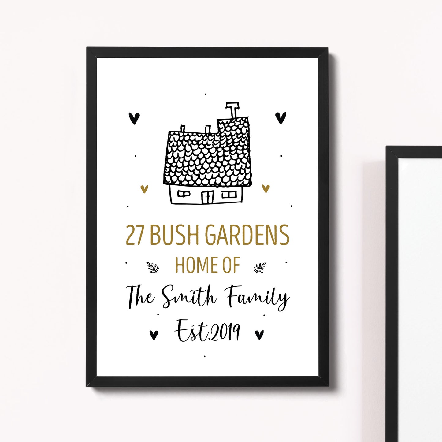 New Home Gift Personalised Home Print Framed Unique Moving Gift