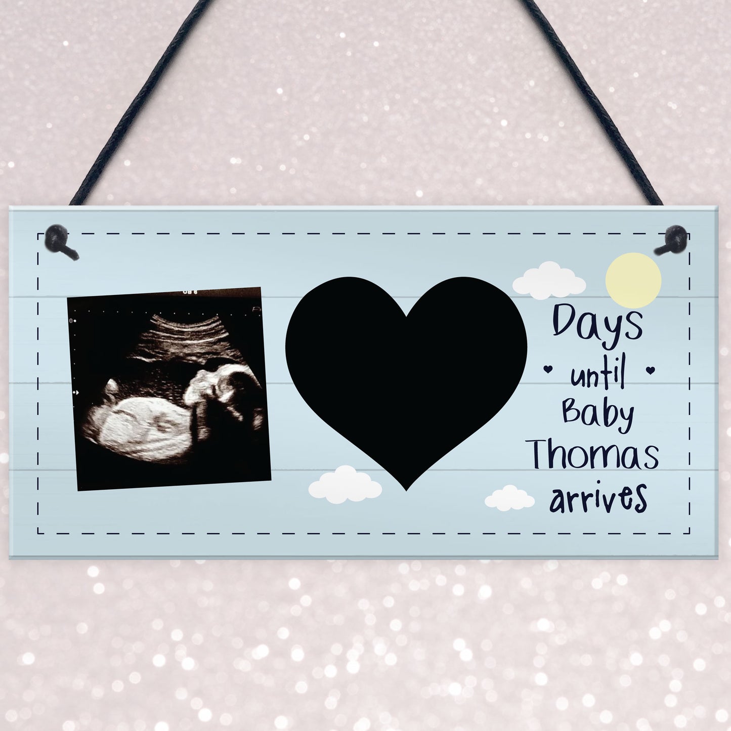 PERSONALISED Scan Picture Sign Countdown Chalkboard Sign