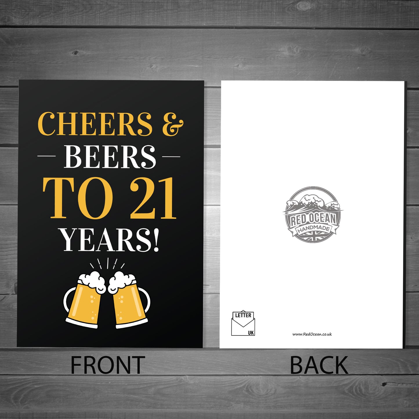 Cheers And Beers To 21 Years Novelty 21st Birthday Card For Son