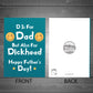 Rude Fathers Day Card From Daughter Son Funny Card For Dad