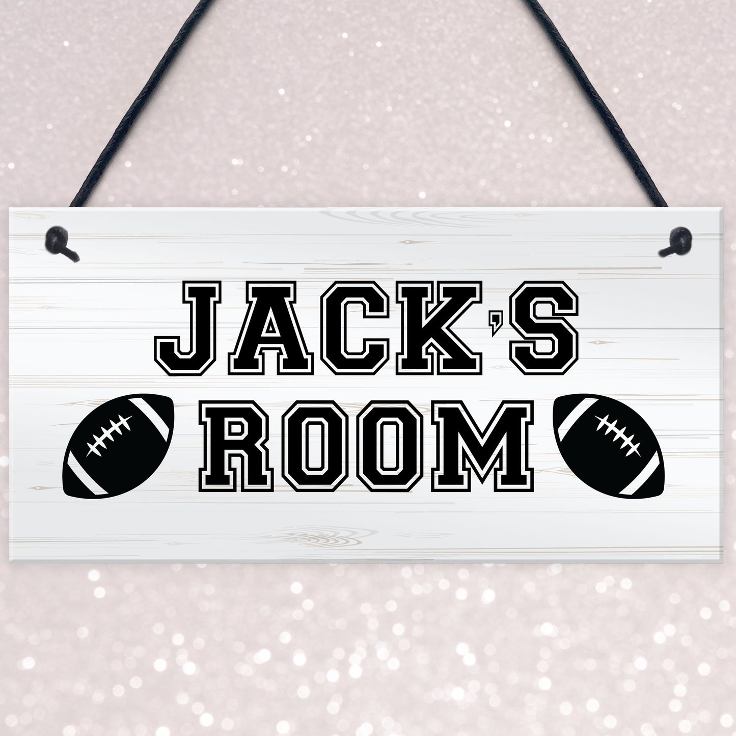 Rugby Room Door Sign PERSONALISED Boys Bedroom Decor Rugby Gifts