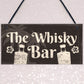 The Whisky Bar Sign Pub Hotel Home Bar Man Cave Hanging Plaque