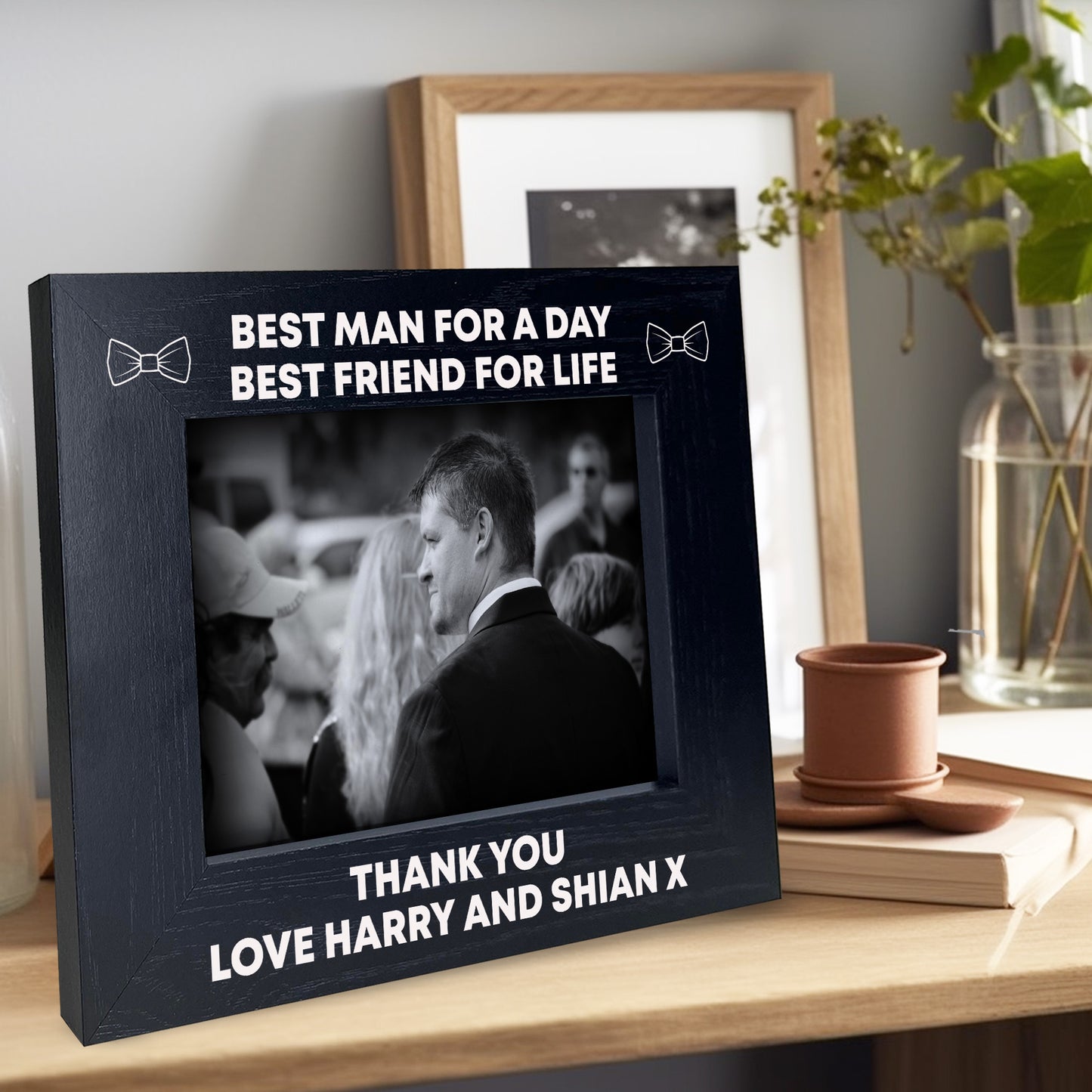 Thank You Gift For Best Man Personalised Wooden Photo Frame Gift