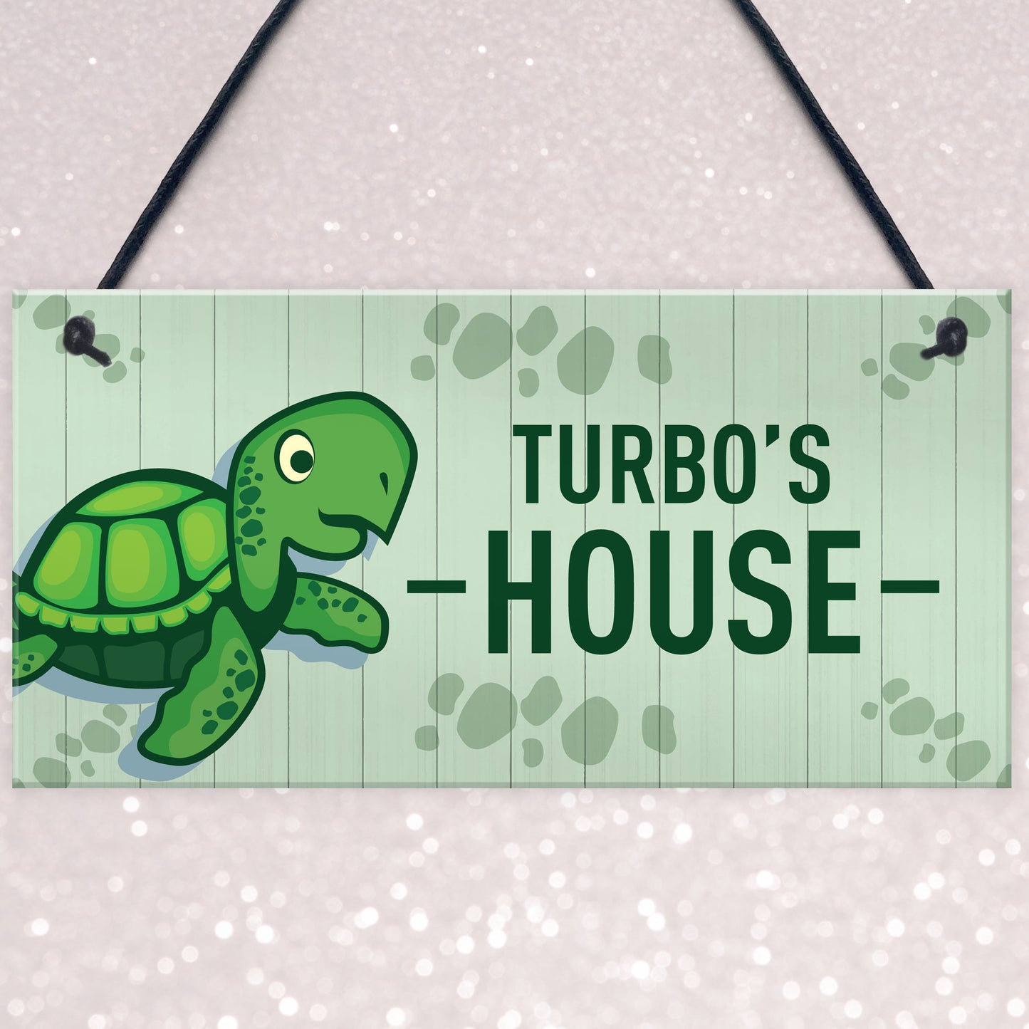 Quirky Tortoise Sign Personalised Turtle Sign Pet Gift