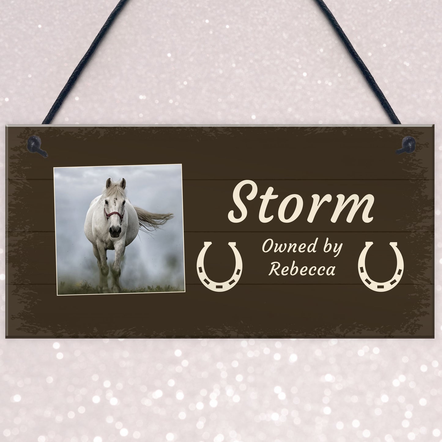 PERSONALISED Horse Lover Gift Hanging Stable Sign Home Decor