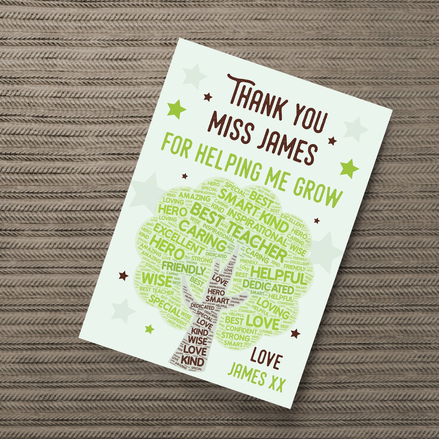 Thank You Teacher Gifts Personalised Print Best Teacher Leaving