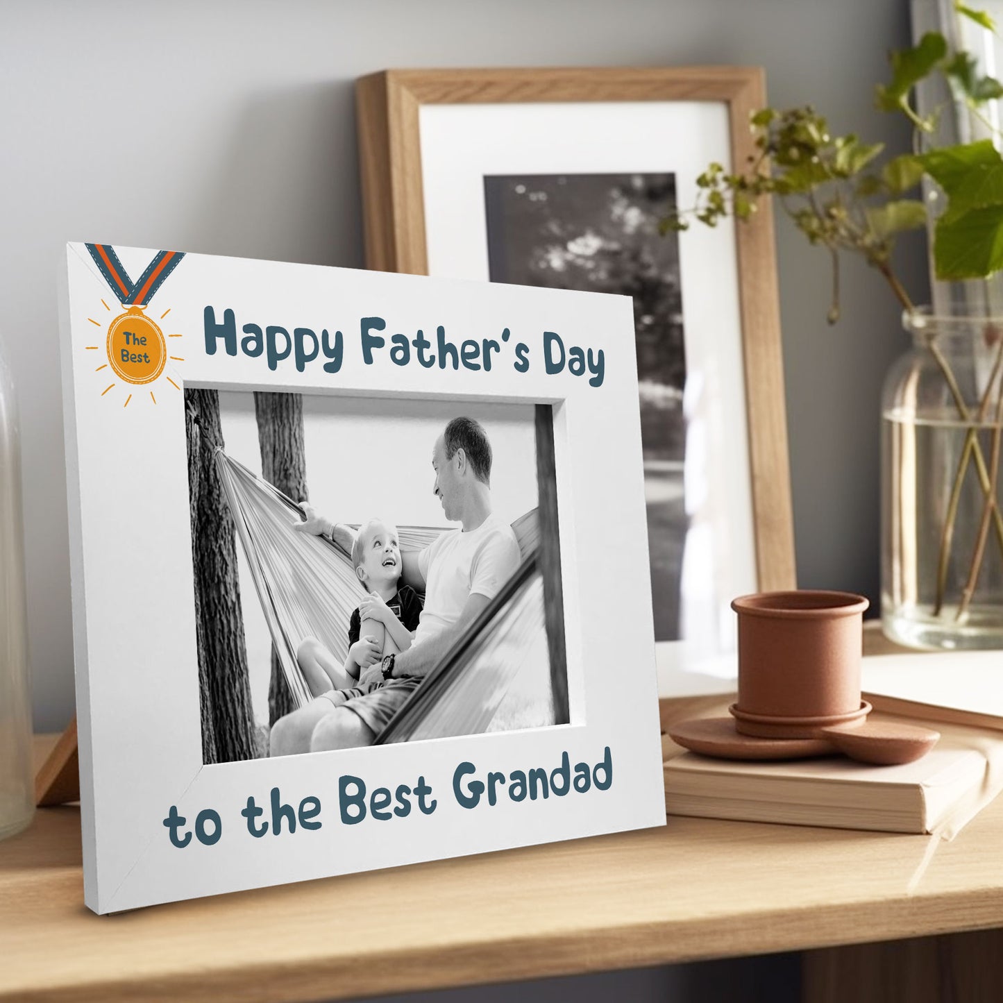 Fathers Day Gift Best Grandad Gift for Grandad Photo Frame Wood