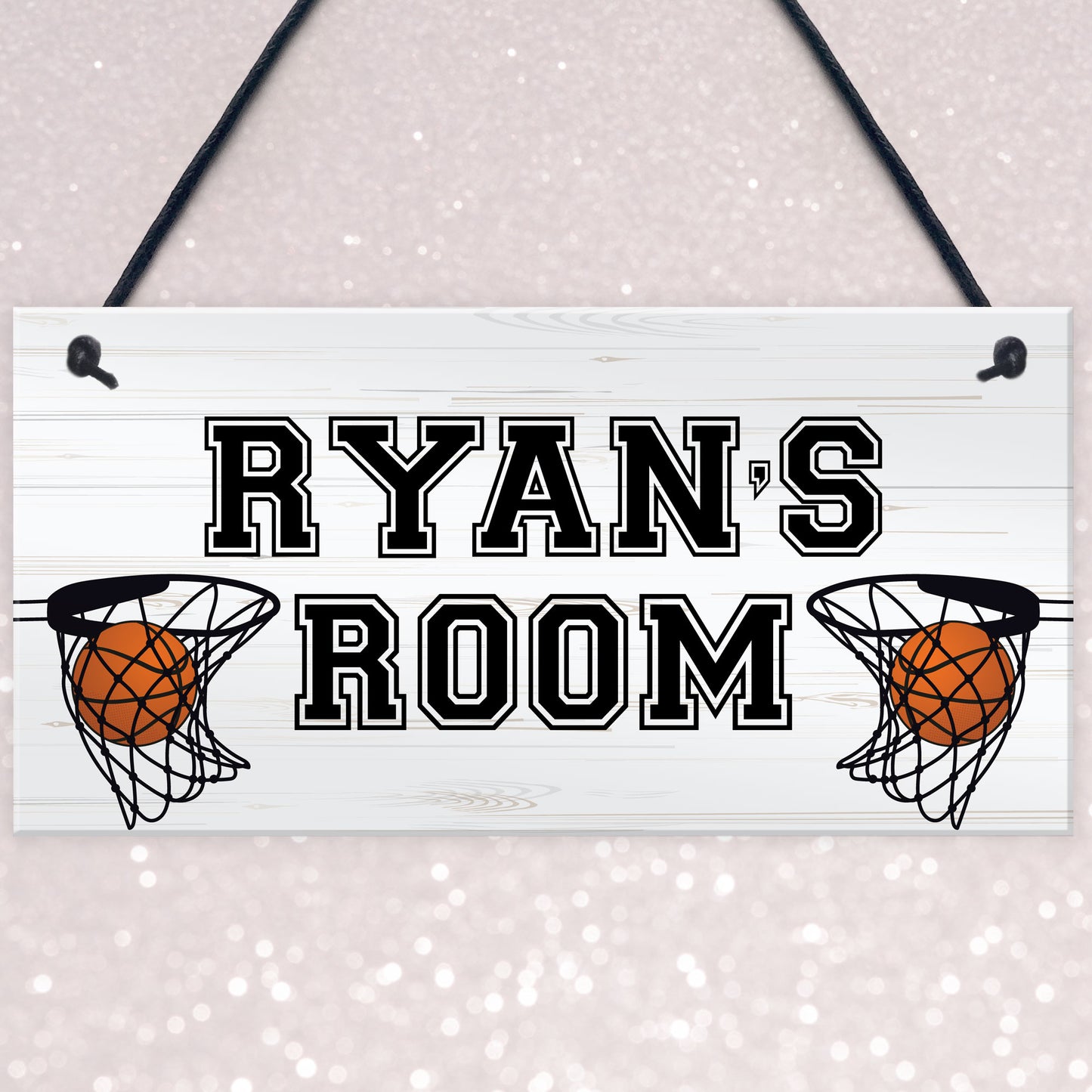 PERSONALISED Basketball Boys Room Hanging Door Sign Birthday