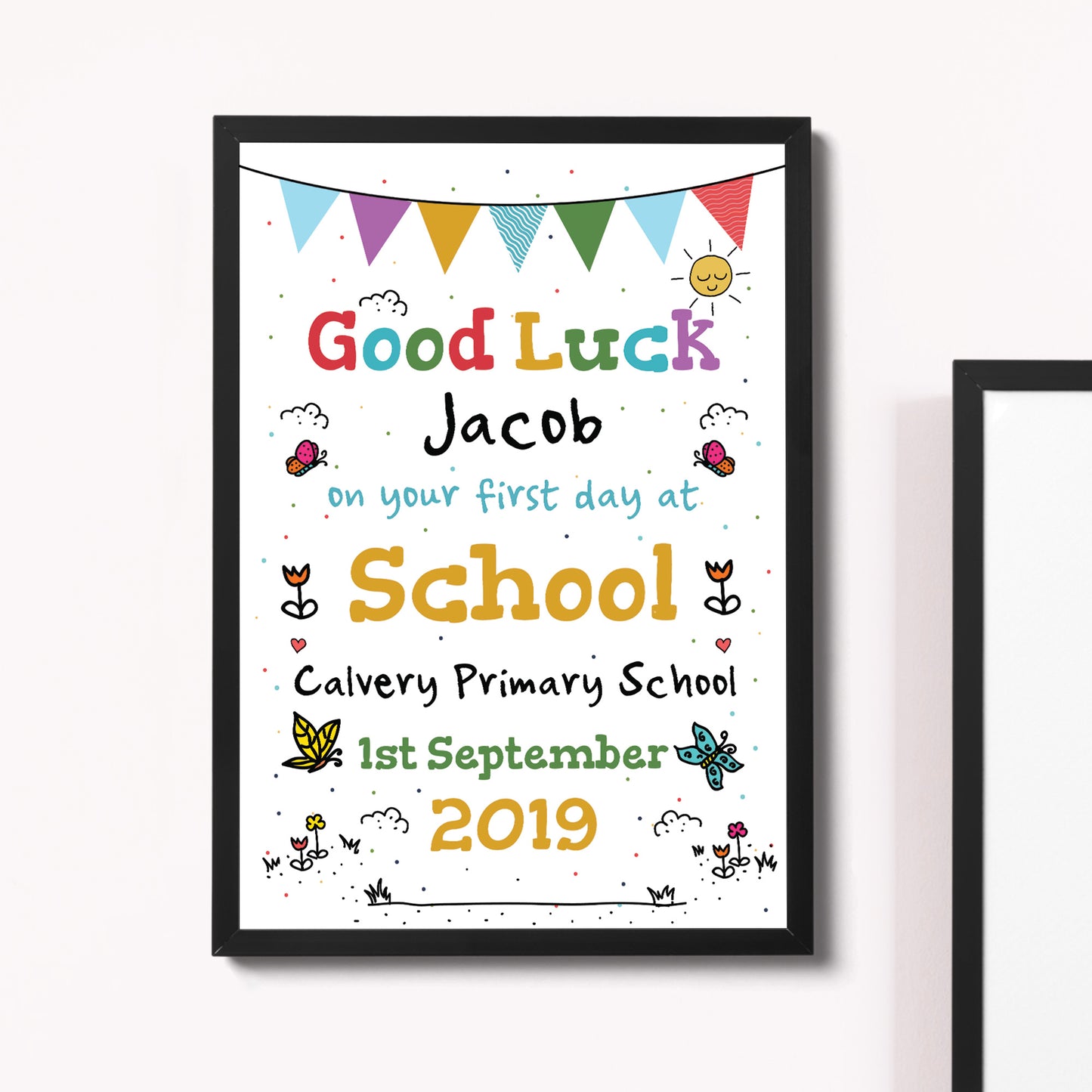 Personalised Nursery School Gift Framed Print Good Luck Gift