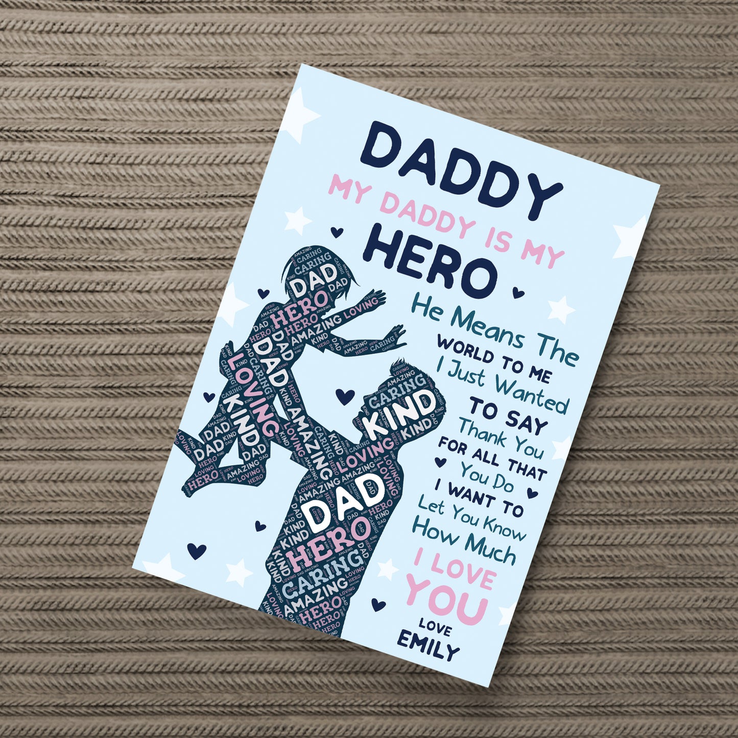 PERSONALISED Daddy Dad Grandad Fathers Day Gifts from Daughter