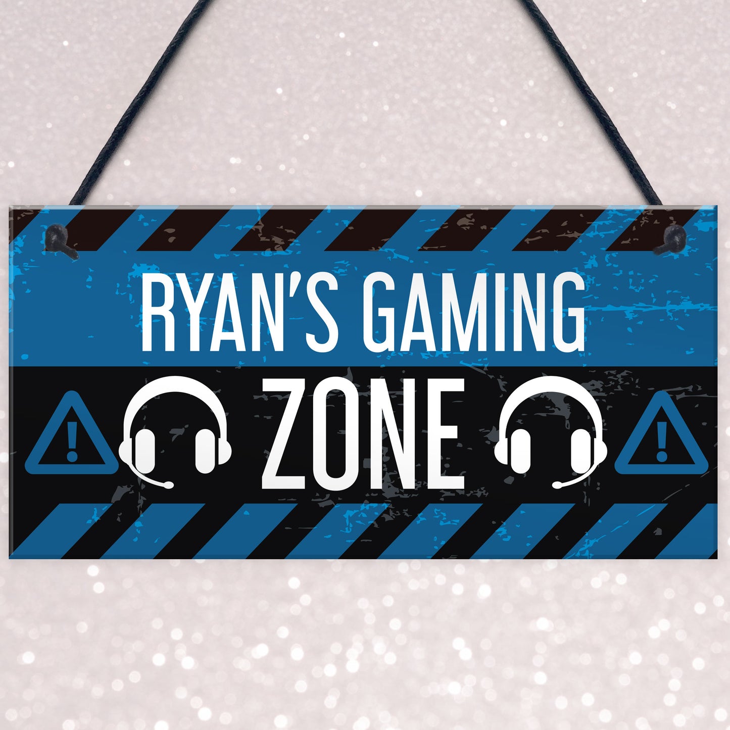 Personalised Gaming Sign Gaming Zone Plaque Boys Bedroom Sign