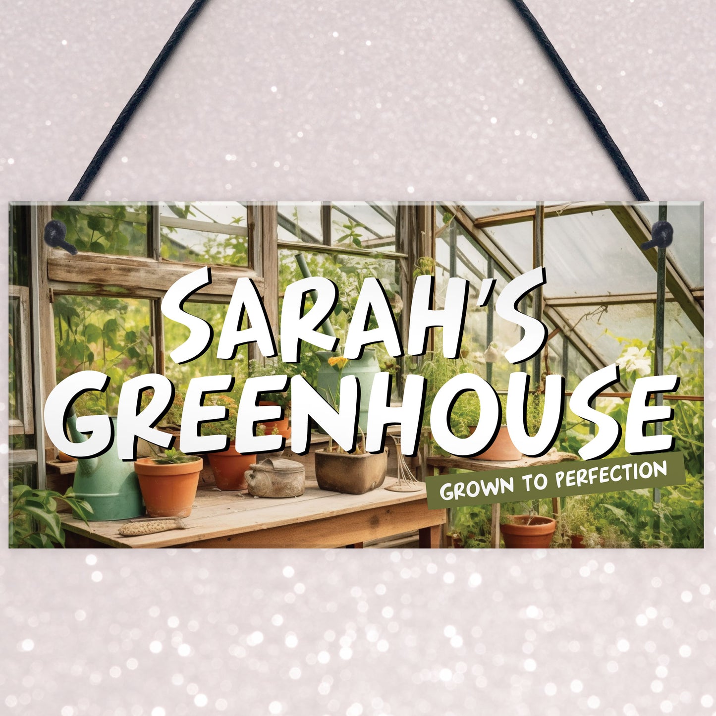 Novelty Greenhouse Sign Garden Sign PERSONALISED Summerhouse