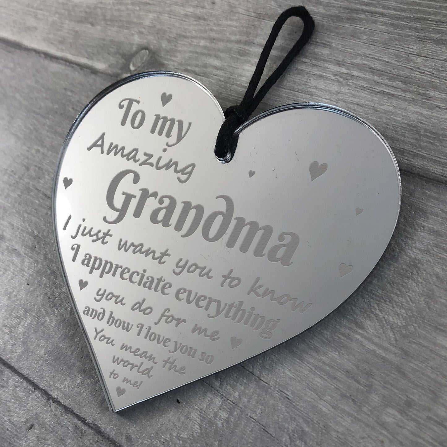 Grandma Gift Poem Heart Birthday Gift From Grandchildren