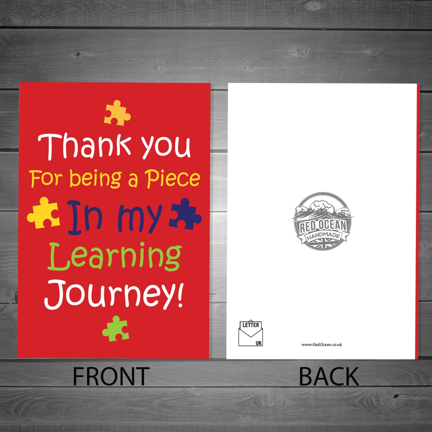 End of Term Thank You Card For Teacher Teaching Assistant Card