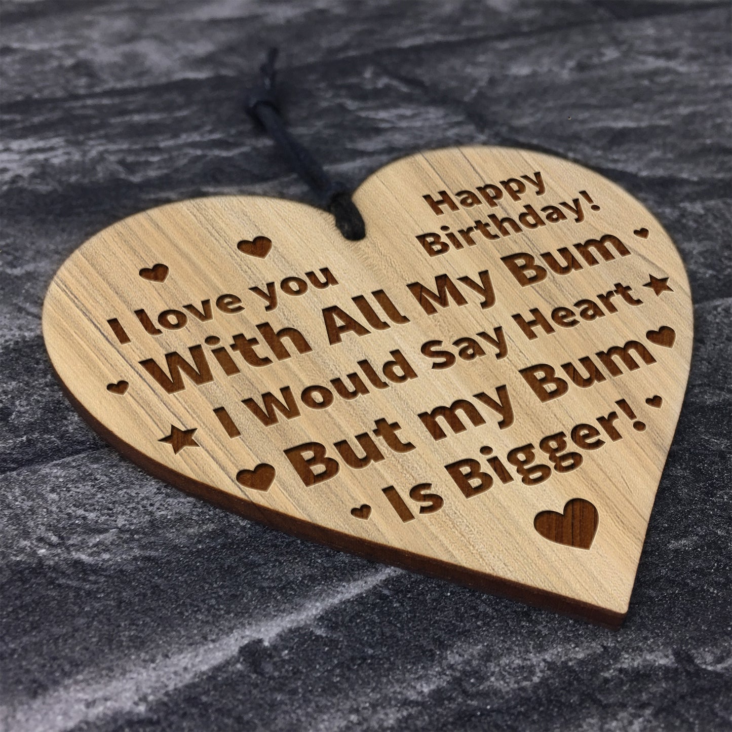 FUNNY Husband Wife Gifts Engraved Heart Birthday Gift For Him