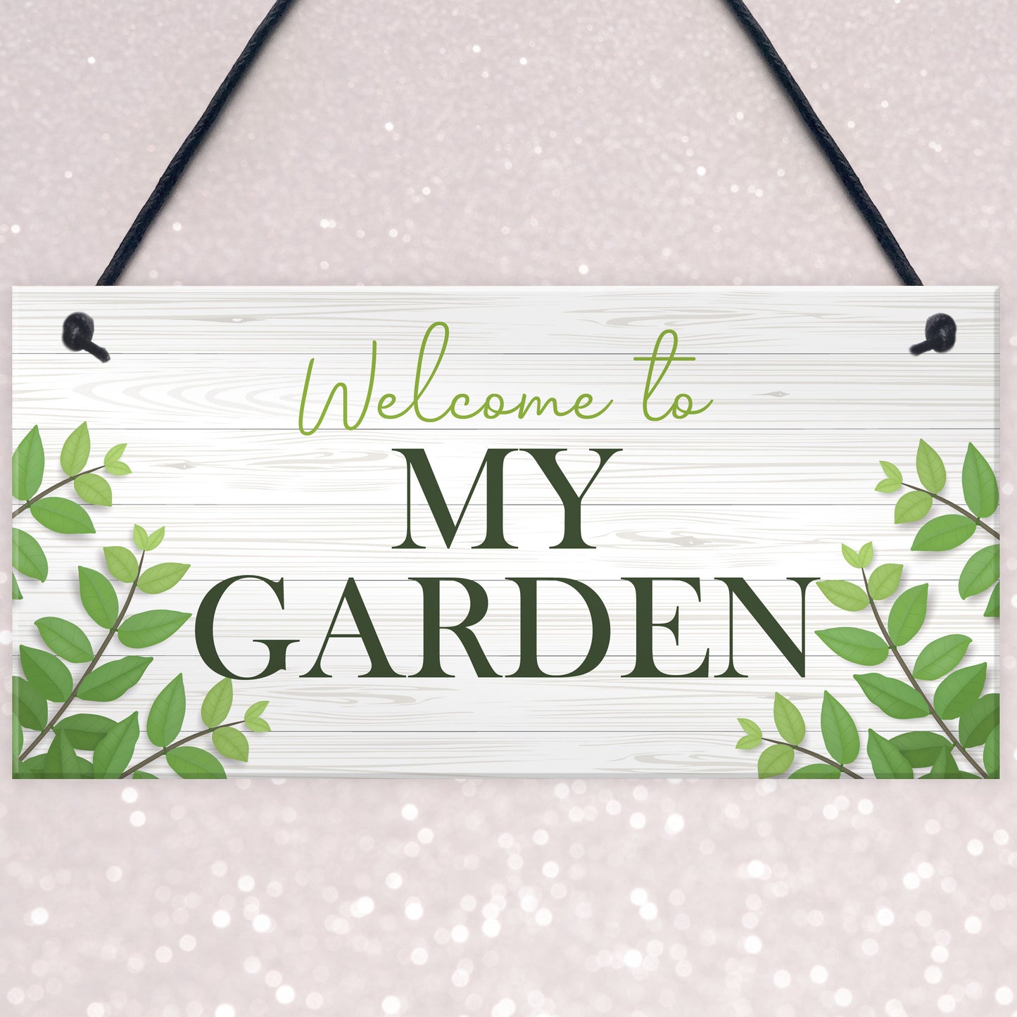 Garden Signs Welcome Plaque Hanging Summerhouse Garden Shed