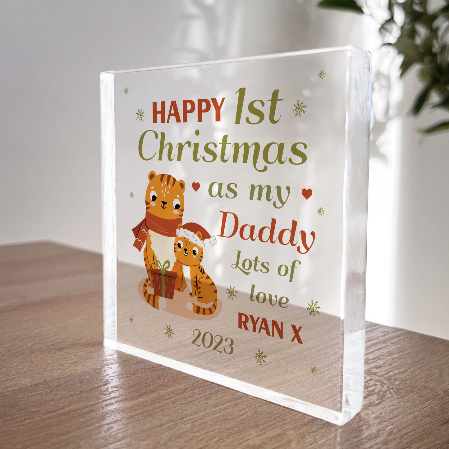 1st Christmas As My Daddy Gift Personalised Plaque Gift Daddy