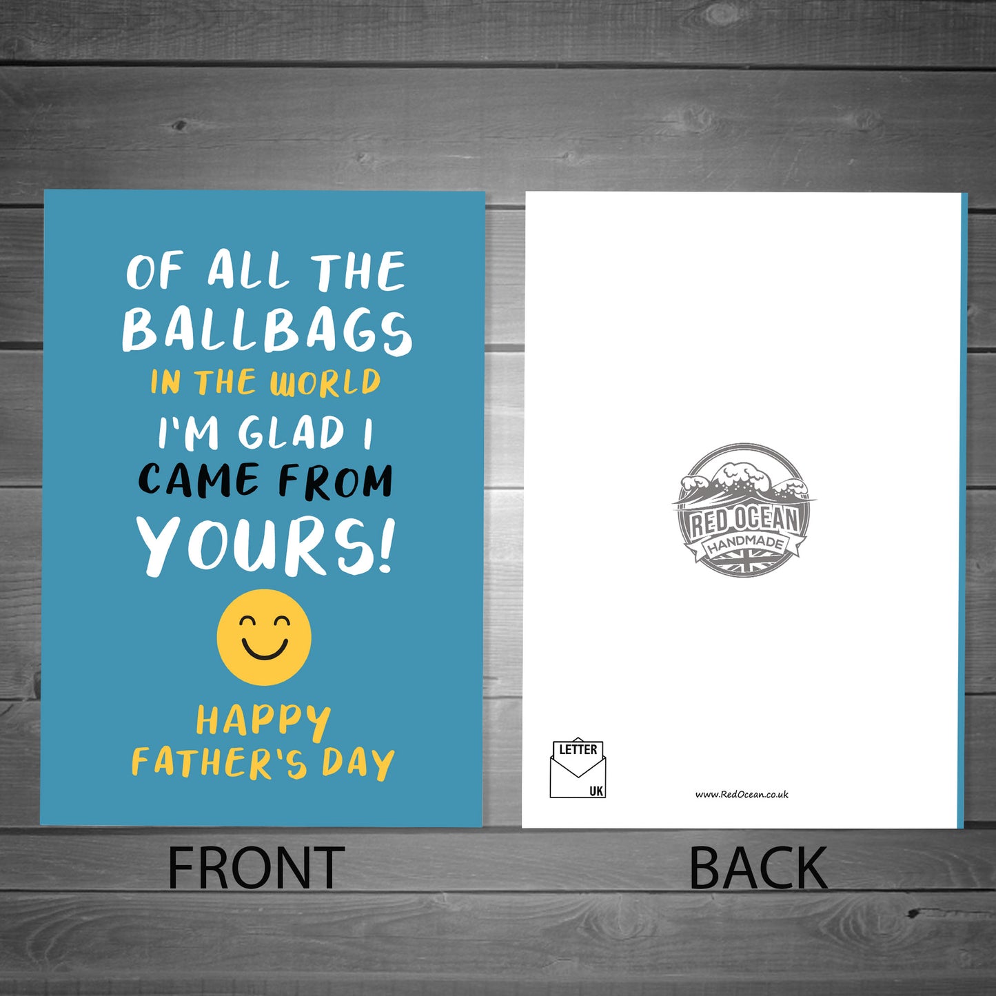Funny Rude Fathers Day Card A6 Card For Dad On Fathers Day