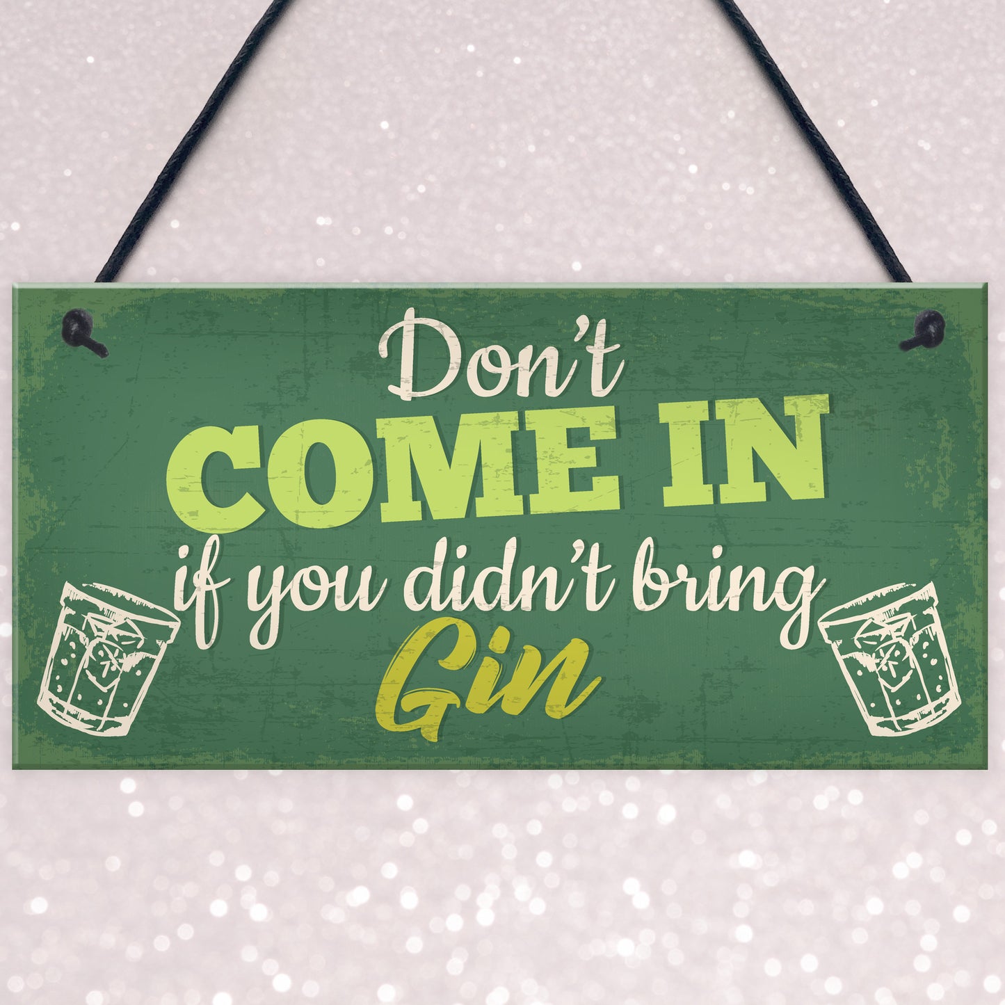 Funny Bar Sign Novelty Hanging Sign Gin Gifts Pub Man Cave