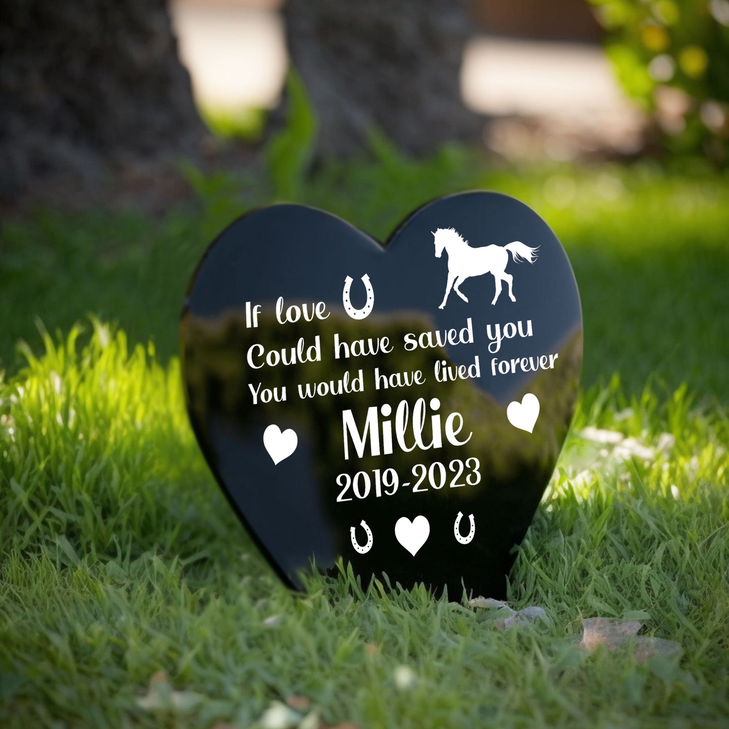 PERSONALISED Horse Memorial Outdoor Garden Grave Stake