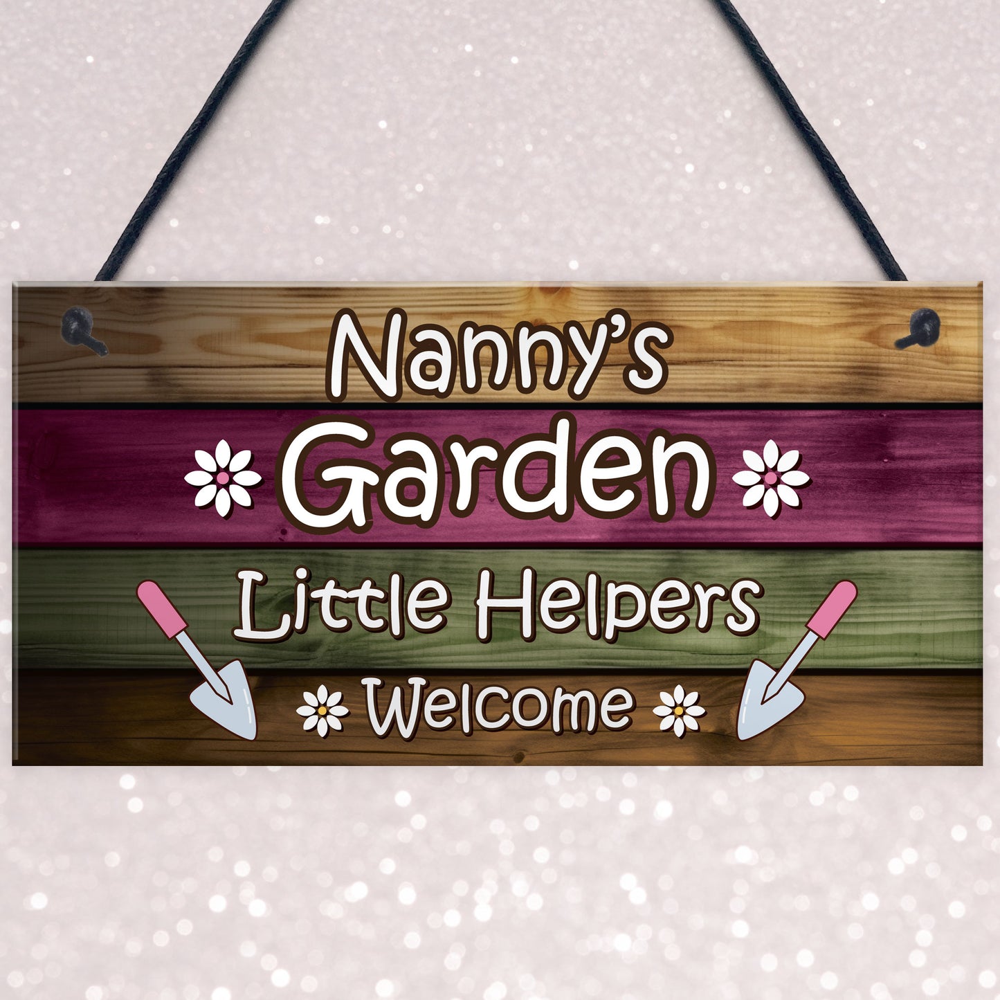 Garden Sign Hanging Wall Plaque Gift For Nan Nanny Summerhouse