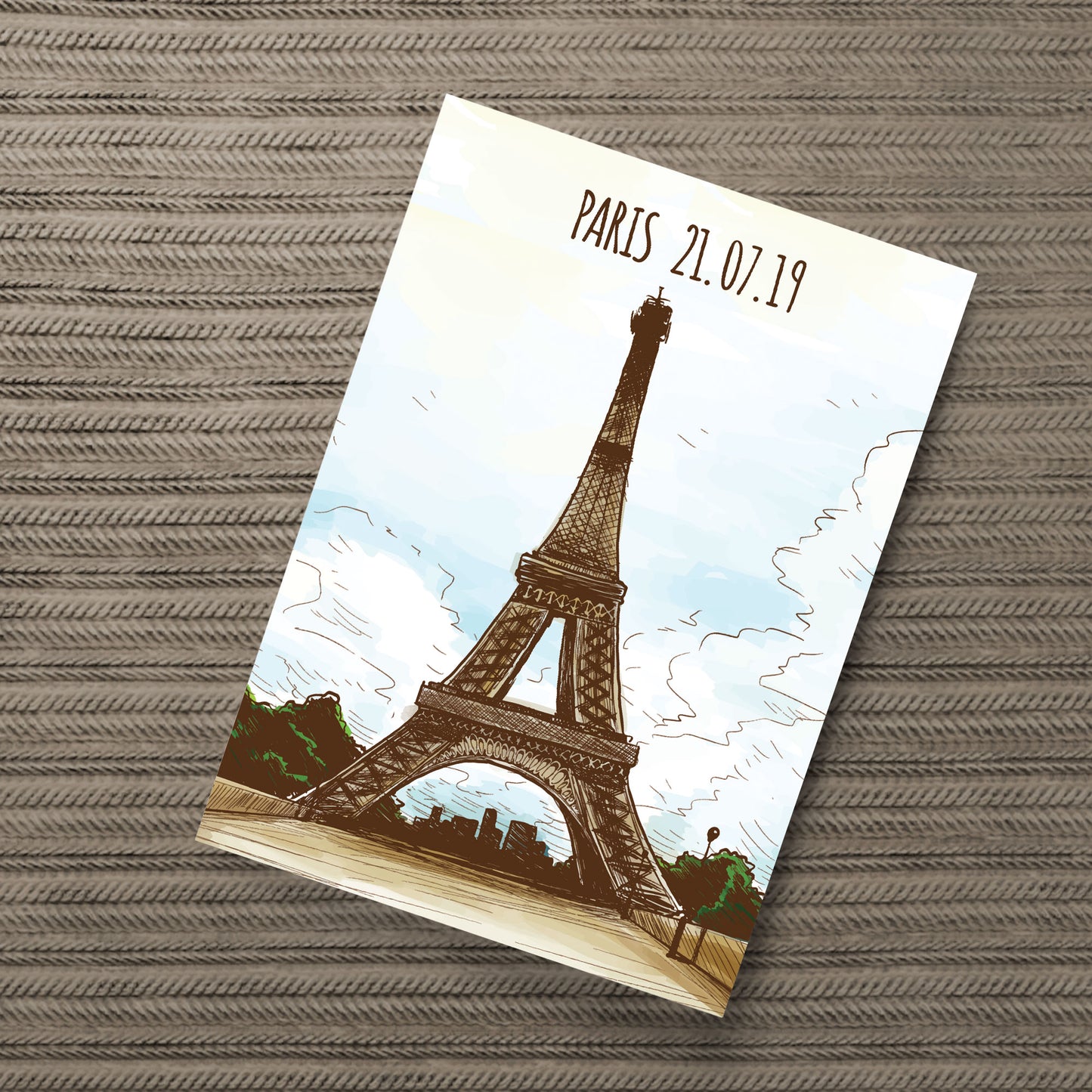 Paris Eiffel Tower A4 Print Travel Gift Personalised Gift