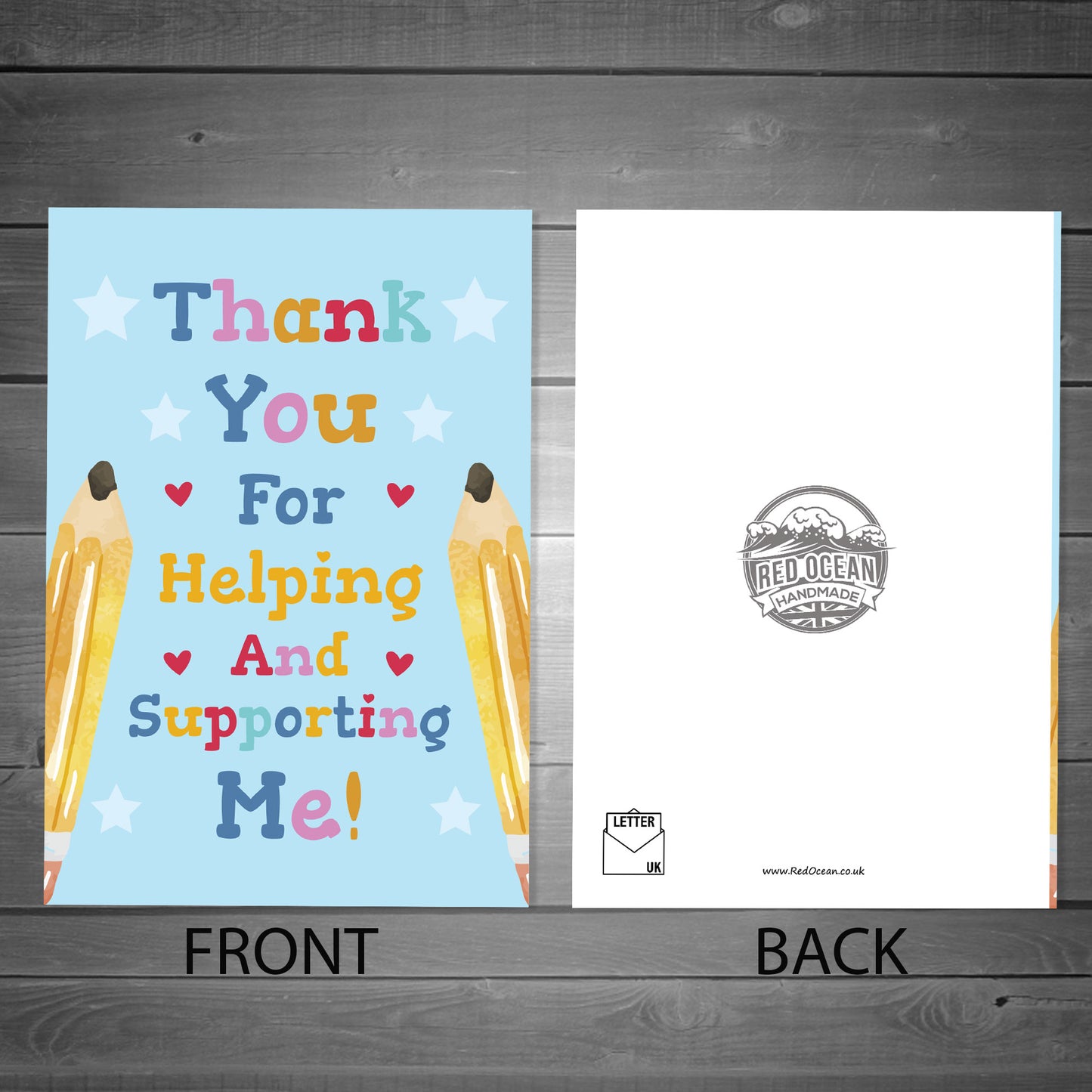 Thank You Teacher Card From Children Appreciation Card