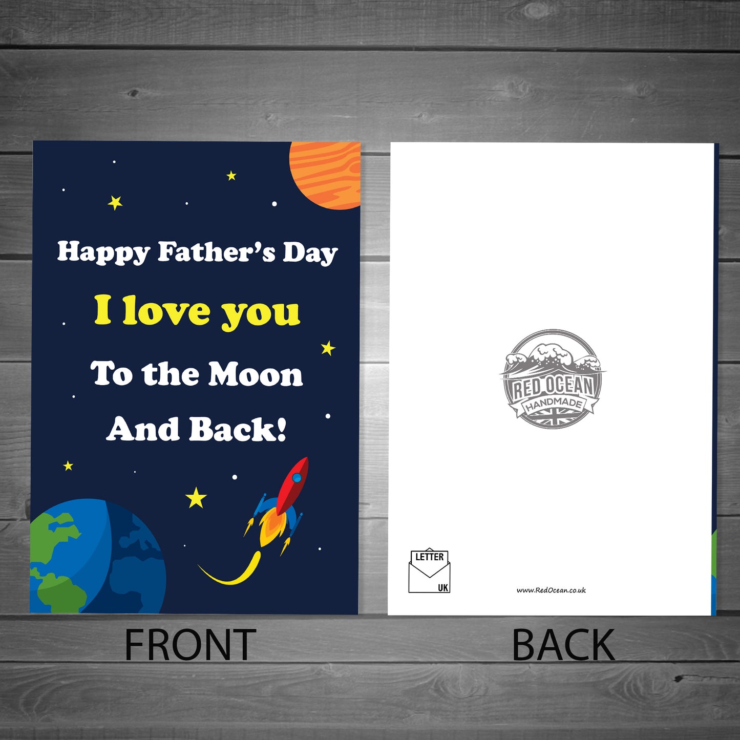 Fathers Day Card SPACE Moon Cheeky Dad Daddy Father Grandad