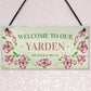 Yarden Sign For Outdoor Welcome Sign For Garden Summerhouse