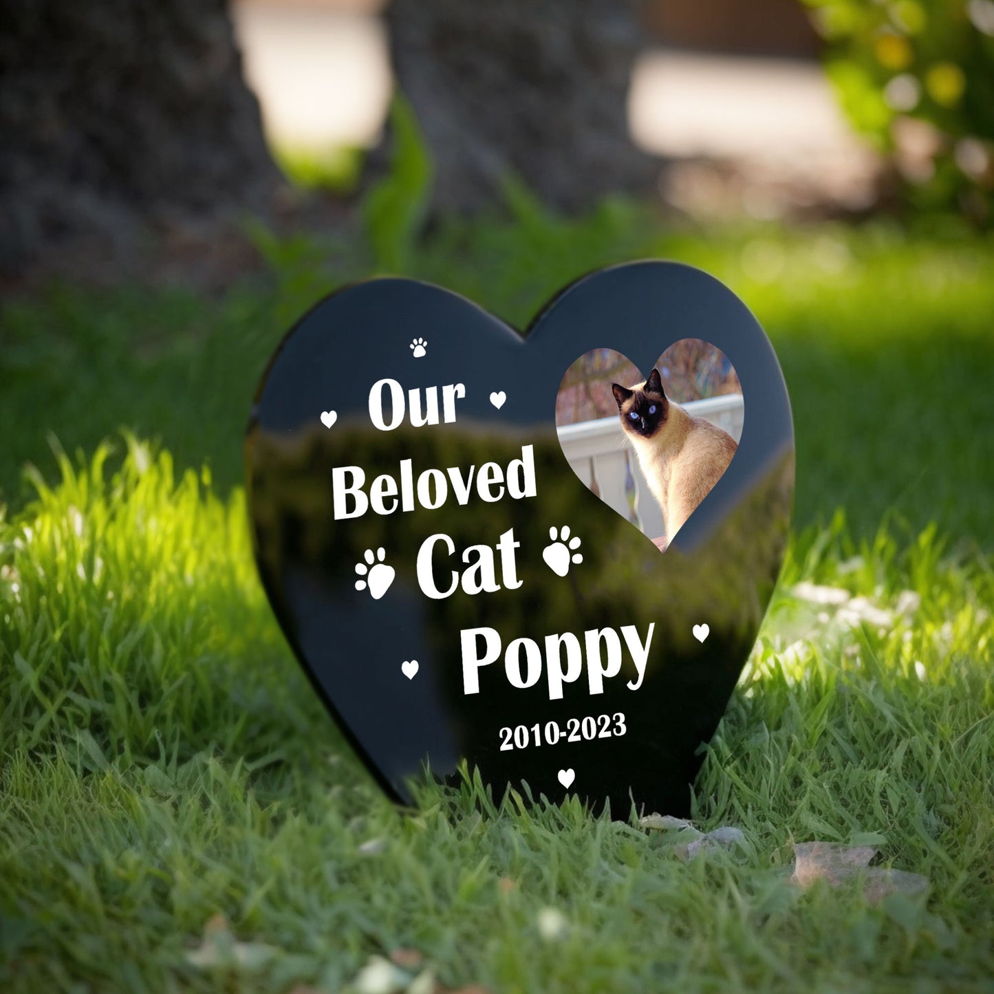 Personalised Cat Memorial Grave Marker Graveside Ornament