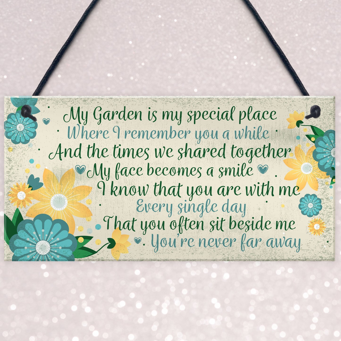 Garden In Memory Mum Nan Friend Memorial Poem Sign Hanging Wall