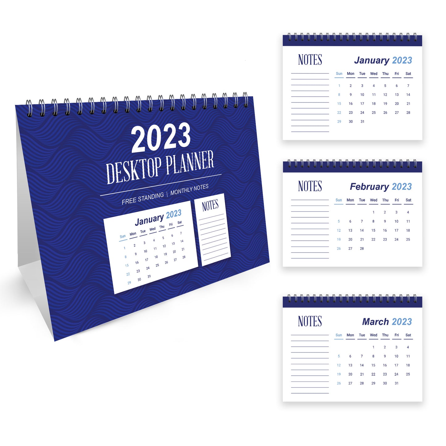 2023 Desktop Calendar Month-To-View Stand Alone Desk Office