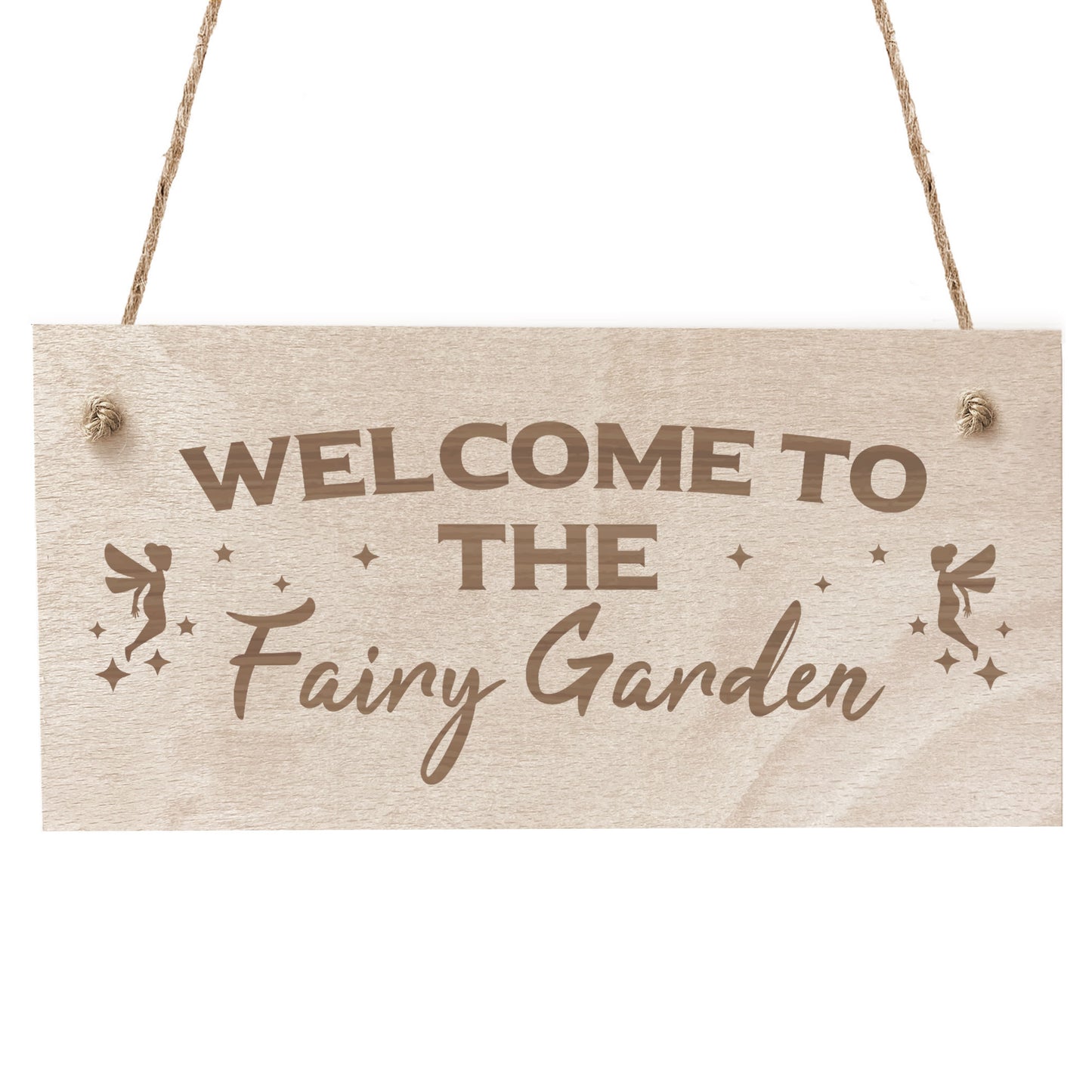 Fairy Garden Sign Engraved Plaque Home Signs Summerhouse Shed