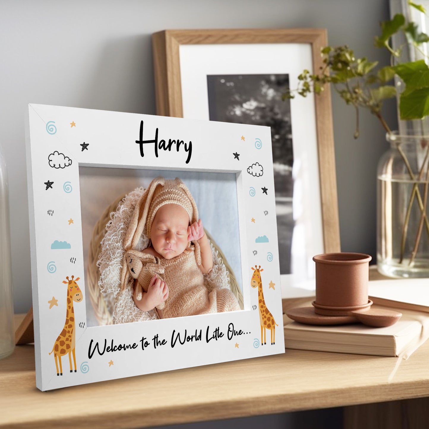 Personalised Baby Gift Photo Frame Welcome To The World