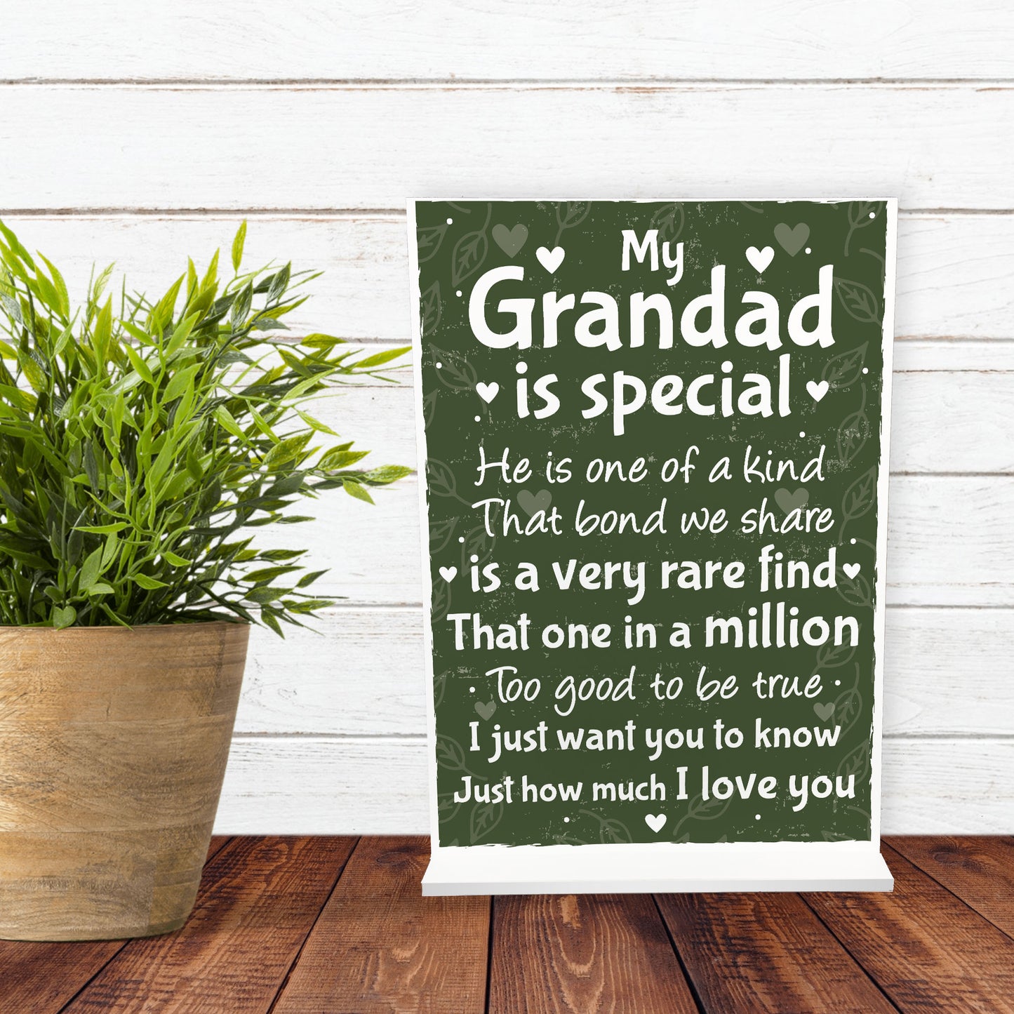 Grandad Christmas Birthday Gift For Grandparents Standing Plaque