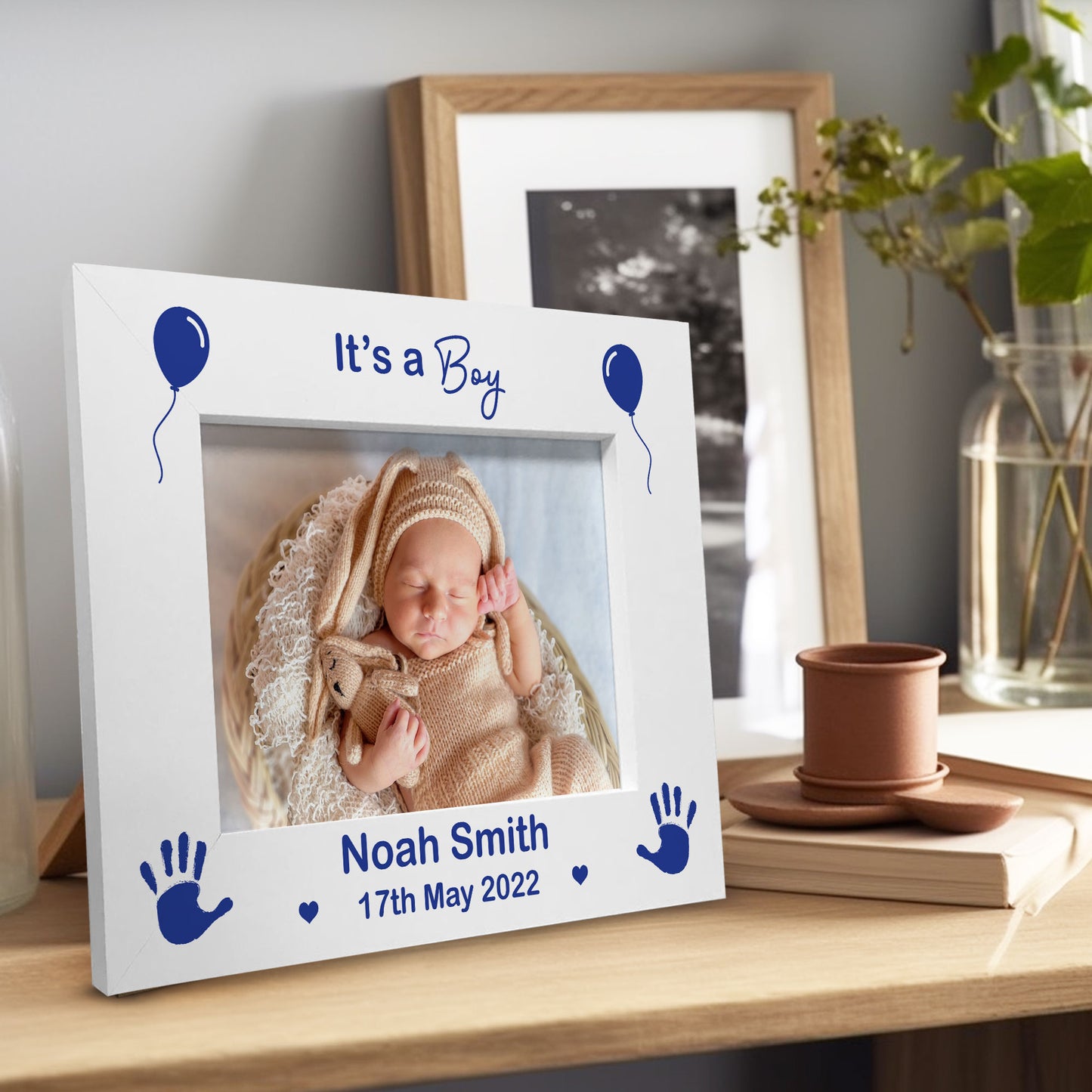 It's A Boy PERSONALISED Baby Boy Name Photo Frame