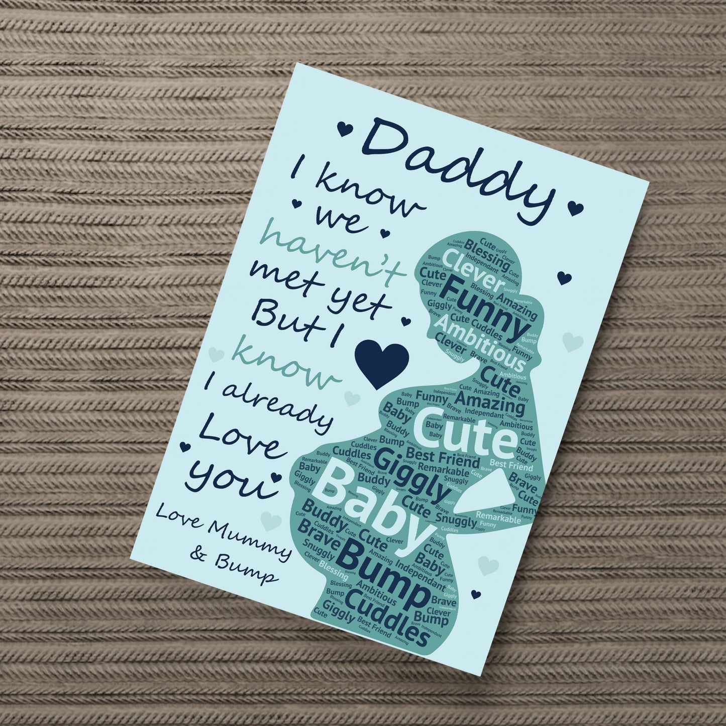 Daddy To Be Gift Fathers Day Gift From Bump Dad Baby Shower Gift