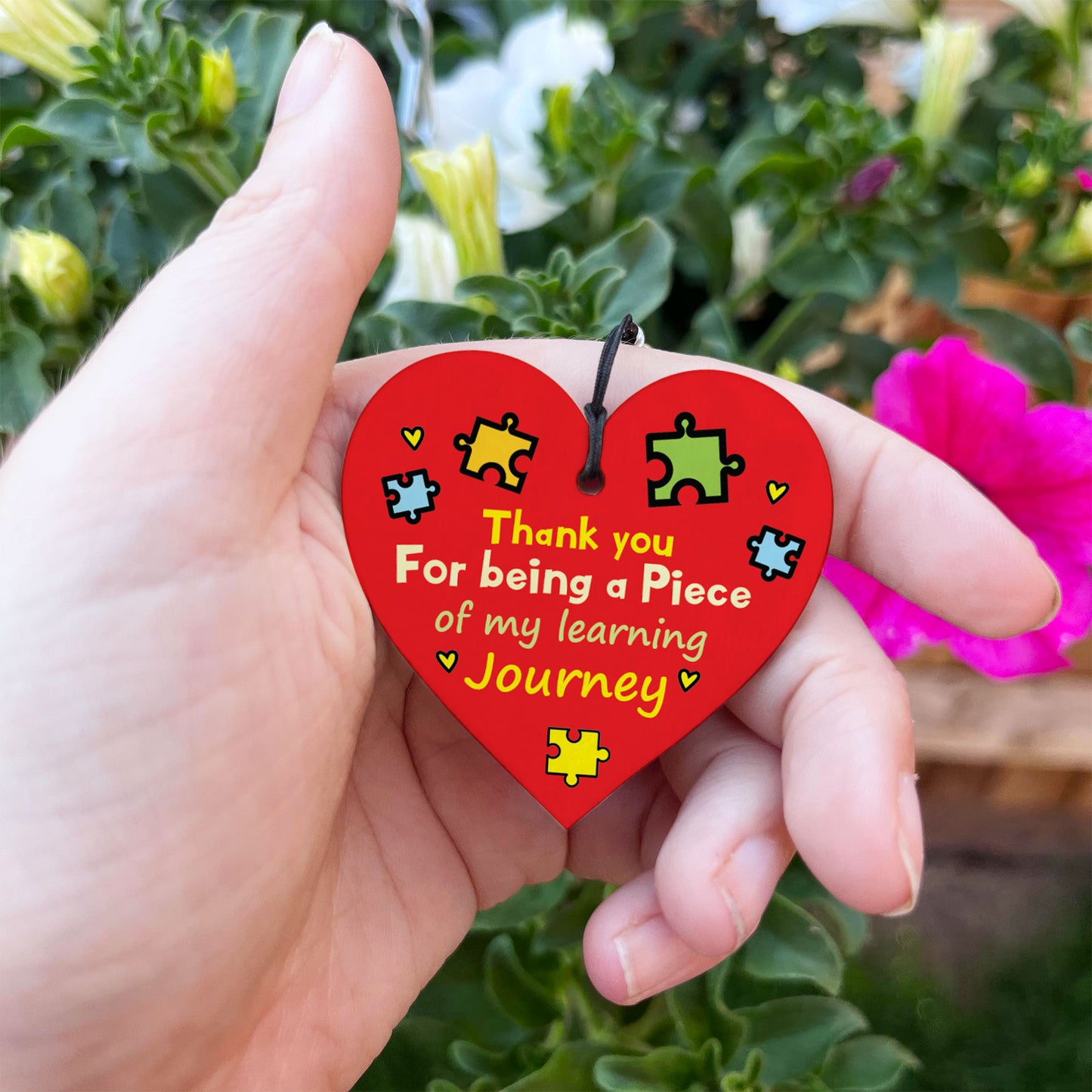 Novelty Teacher Gift Piece Of My Learning Journey Wood Keyring