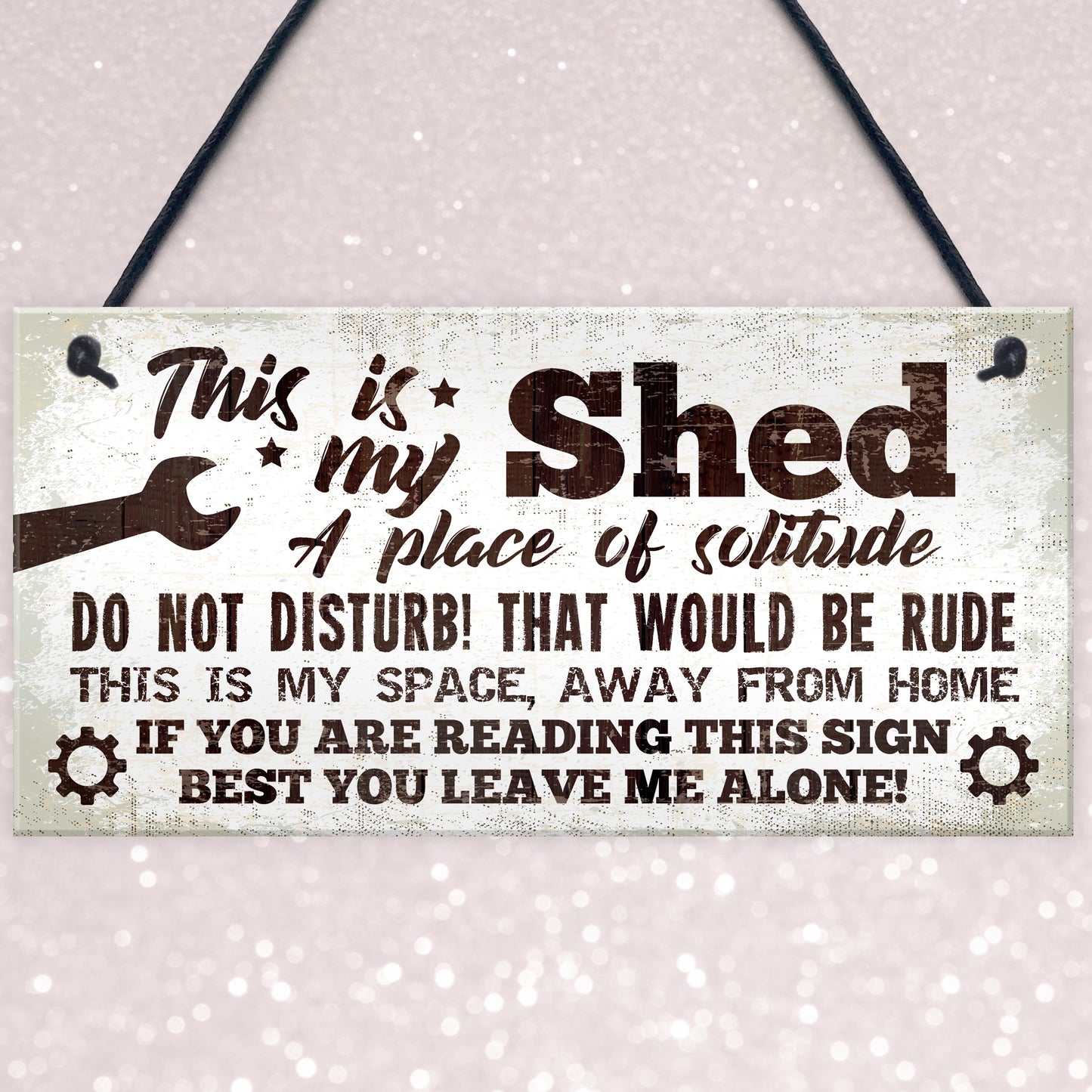 Garden Shed Garage Man Cave Sign Hanging Wall Plaque Gift