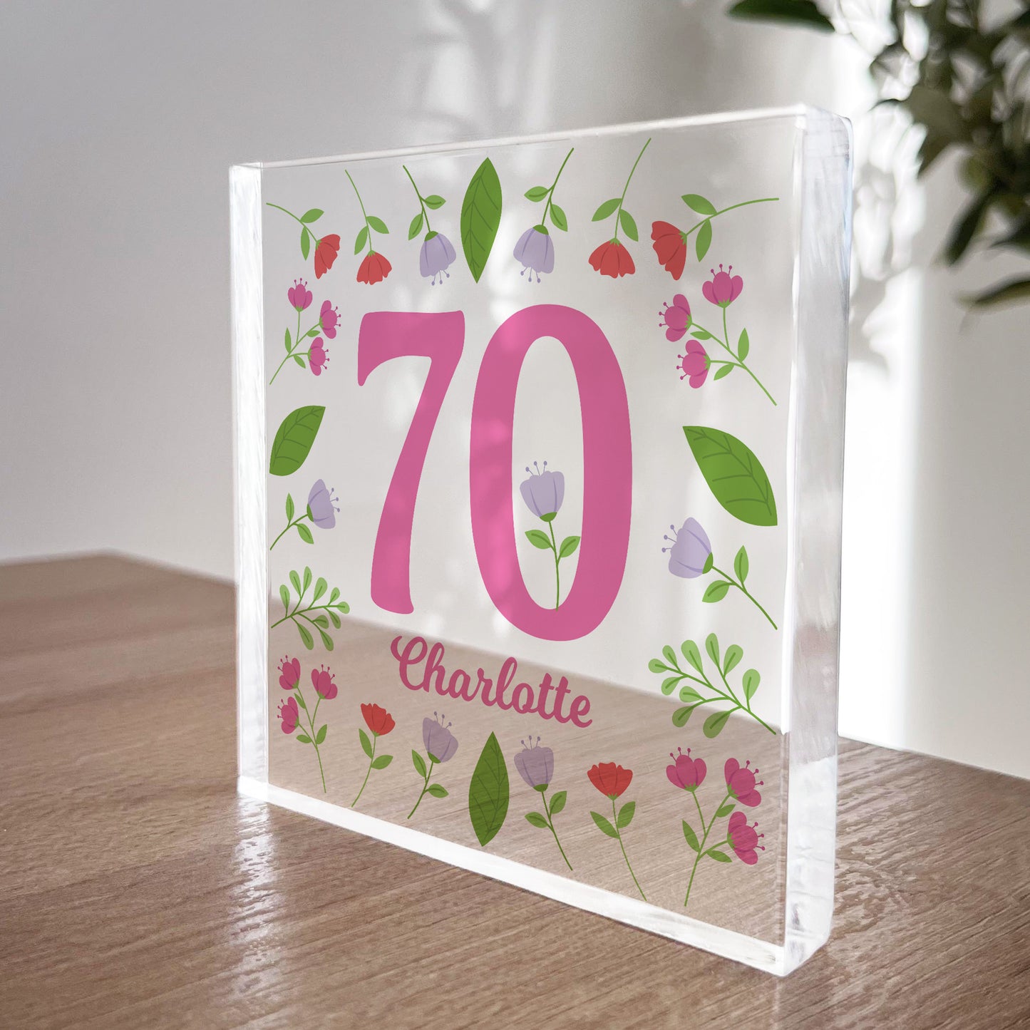 70th Birthday Gifts For Nan Mum Women Her PERSONALISED Block